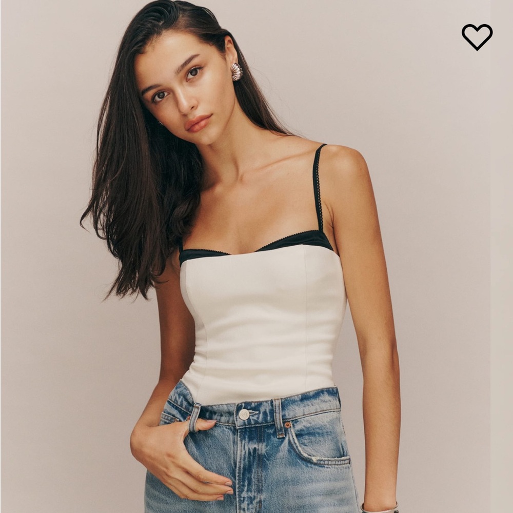 Reformation Melanie top size 4 in Ivory